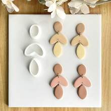 Bohemian Style Polymer Clay Earring Cutter Set, DIY Soft Clay Earring Mold, For Earrings, Brooches, Pendants, High Precision Soft Clay Cutting Mold - White - View 3