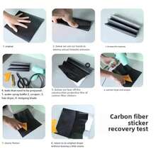 3D Carbon Fiber Sticker, Protective Film For Car Sill, Anti-Scratch, Waterproof, Matte Black Sticker For Car Body GSN0 - A - View 7