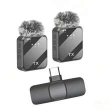 Microphone cài áo không dây chuyên nghiệp, Microphone cài áo không dây 3 trong 1, Microphone cài áo không dây 2 trong 1, Nhiều tùy chọn cổng, Khử tiếng ồn thông minh chuyên nghiệp, Condenser đa hướng, Pin 230mAh, Màng chắn gió, Giao diện USB (Nhiều tùy chọn cổng), Pin lithium sạc lại được, Kết nối 2.4G/3G/4G/5G, Thích hợp cho phát trực tiếp, phỏng vấn, thu âm bài hát, podcast, thuyết trình và vlog. - Nhiều màu - Xem 1