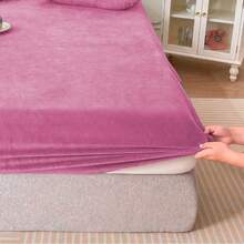 King Size Fleece Sheet Set Measuring 260x230cm. Softness And Comfort. - 紅木 - 查看 2