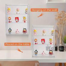 DIY组装PET收纳盒，透明灰色多层防尘展示柜，桌面手办盲盒，化妆品收纳盒 - 彩色 - 查看 5