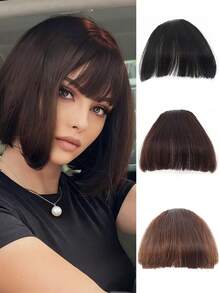 Women's Airy Bangs Wig, Invisible Front Hairpiece, Natural Hair Replacement, Hairline Coverage, Synthetic Bangs Wig, Suitable For Everyday Wear - Multicolor - View 8