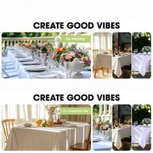 2pcs Rectangular Tablecloth: Stain-Resistant, Wrinkle-Free Tablecloth, Rectangular, Washable Polyester Tablecloth, Suitable For Wedding, Party, Banquet, Catering - Multicolor - View 12