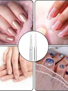 5pcs/ 2pcs/ 1pc Stainless Steel Nail File, Double-Sided Metal Nail File. Natural Nails. Hand Care. Foot Care. Nail Art Tools, Nail Trimming Tools. - Silver - View 3