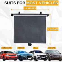 1-Piece Installation, Extendable Car Sunshade Curtain, Multiple Sizes Available, UV Protection And Glare Reduction, Easy Sliding, Portable Storage, Suitable For Cars, SUVs, And Trucks. Durable Sun Protection Material. Car Window Sunshade. Practical And Efficient Style. Extendable + UV Protection + Universal Compatibility + Portable Storage Design. Sun Protection And Heat Insulation For Car Travel. For Daily Use In Vehicle Scenarios. - Multicolor - View 6