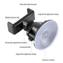 PULUZ 360度旋转吸盘夹式支架，兼容、Galaxy、HTC及其他智能手机（黑色） - 黑色 - 查看 3