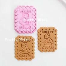 熊形黄油图案饼干压花模具 可爱卡通动物翻糖饼干切割器 黄油饼干模具 厨房烘焙工具 - bear - 查看 6