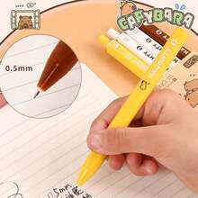 Capybara Cute Gel Pens, 0.5mm Black Ink Pens Fine Point Smooth Writing Pens, High-End Series Pens For Journaling Note Taking, Cute Office School Supplies Gifts, Large-Capacity Multi-Layer Pencil Case, Back To School Supplie Essentials Office Supplies - Multicolor - View 3