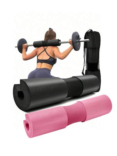 1个杠铃肩垫 - 适用于深蹲、弓步和臀桥等杠铃训练 - 颈肩垫，泡沫缓冲支撑，提供额外舒适感，适用于健身房、锻炼、家庭健身、运动配件、家用健身器材、健身装备，男士礼物