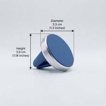 Giá đỡ điện thoại từ tính bằng hợp kim màu xanh dương cho ô tô, giá đỡ điện thoại gắn khe gió điều hòa, nam châm mạnh, ổn định, xoay 360°, chuyên dụng cho khe gió điều hòa ô tô, màu kim loại xanh dương, quà tặng mùa xuân. - Màu xanh lam - Xem 3