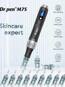 Dr.pen 0.25毫米微针滚轮/笔 - 男女通用微针滚轮工具，0.25毫米微针滚轮笔，面部肌肤抛光滚轮，家用0.25毫米微针滚轮 - 灰色 - 查看 11