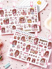 20pcs/Set (Approx. 1000pcs) Bullet Journal Stickers, Suitable For Decorating Planner, People Themed Scrapbooking Stickers, Washi Tape Storage Book School Supplies - 1 Set - View 3