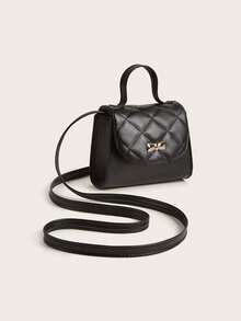 1 szt. Dziewczęca pikowana kokarda w kształcie diamentu, słodka i modna mała torebka księżniczki, uniwersalna torba na ramię do codziennego użytku, prezent urodzinowy, pasująca do stroju - mała torba na ramię - Zobacz 17