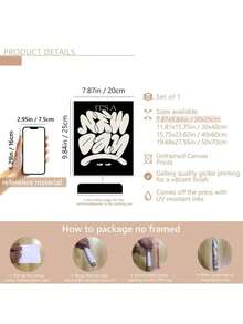 1幅帆布海报，现代艺术，自我成长，心理健康，励志印刷海报，卧室装饰、墙面装饰、秋季装饰、房间装饰的理想礼物 - 彩色 - 查看 21