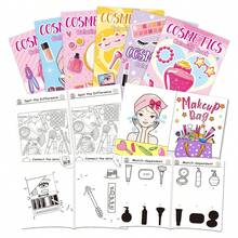 Princess Coloring Book Set - Girls Cartoon Coloring And Dress Up Game Coloring Book, Parent-Child Makeup Game, Suitable For Back To School Season, Perfect Gift For Little Fashion Lovers, Creative Kids And Role Play Enthusiasts - Multicolor - View 5