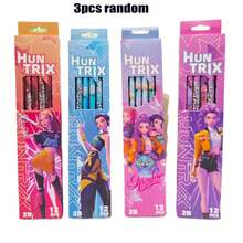 1/2/3/4pcs K-POP Witch Hunt Girl Group 12pcs 2B Pencils, Student Writing Stationery, Sketching Drawing Pencils, Kindergarten Handwriting Pencils, Student Prizes - Rectangle - View 14