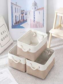 加厚可折叠洗衣篮，双色设计，带提手，适合存放玩具和内衣，可机洗 - 灰色 - 查看 7