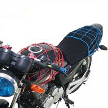 11.81" X 11.81" Elastic Cargo Net For Motorcycle & Bike - Stretchable Luggage Net With Hooks For Helmet & Bag Storage, Universal Fit For Most Models - A - View 3