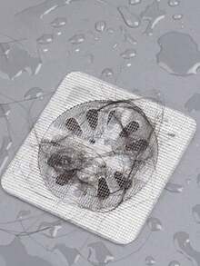 10/30 Pcs Drainage Filter Cover For Hair Plugs, Disposable Shower Drainage Hair Catcher, Disposable Shower Hair Catcher, Floor Sink Filter Mesh Sticker, Hair Plugs For Bathroom Bathtubs, Bathroom Accessories, Kitchen, Bathroom, Household, Household Items(Wipe Dry Before Use To Prevent Detachment) Bathroom Organizer Storage Back To School - Dark Grey - View 2