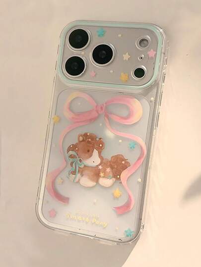 1 PC, Ins Style Model Of Bowknot Stars Pony Is Suitable For The New Year Iphone17 Iphone17promax/Iphone16 Pro Max/Iphone15 Pro/Iphone14 Iphone13/12/11, Suitable For Family/Friends/Sister/Girlfriend On Valentine's Day Gift/Birthday Gift/Mother's Day Gift