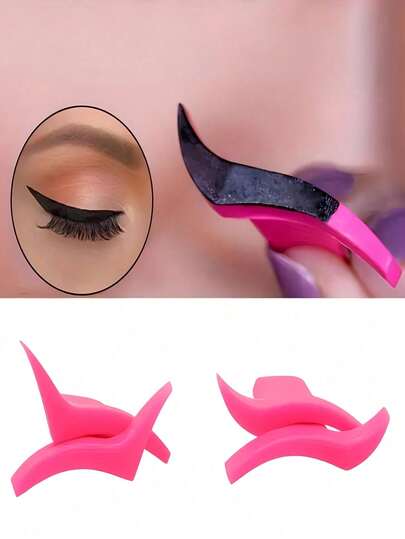 1 Pair Wing Shaped Eyeliner Stamp, Eyeshadow Stencil, Tool Accessory To Create Beautiful Looks, Classic Or Dramatic Styles