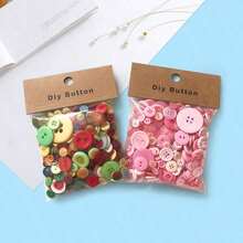 Get 200-300pcs Glossy Round Resin Buttons In Mixed Sizes (3mm-20mm / 0.1"-0.8")! Perfect For Christmas Crafts, Sewing, Jewelry, And Festive DIYs. , Lightweight & Ready For Your Creativity! - Multicolor - 查看 2