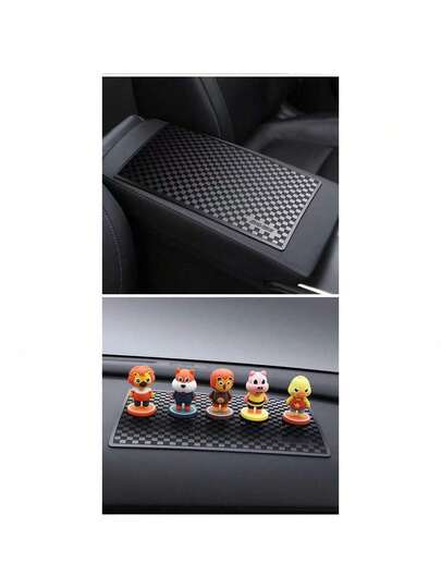 1-pack halkfri matta för instrumentbräda, vintertålig gummimatta som förblir mjuk i kyla, universell halkfri matta för telefoner, modeglasögon, nycklar och elektronik, organisera bilens inredning