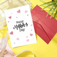 1pc Happy Mother's Day Greeting Card - Simple Mother's Day Gifts, Elegant Handwritten-Style Design With Sentimental Accents, Perfect For Mom, Grandma, Wife From Daughter Or Son - View 7