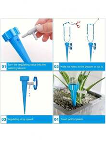 16pcs Automatic Self-Watering Drip Irrigation System With Timing And Flow Control Function - Leak-Proof Set, Suitable For Potted Plants, Flower Beds, Greenhouses - Automatic Watering System - A - View 10