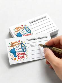 50pcs Motivational Appreciation Cards, Suitable For Teachers, Students And Employees, Thank You And Recognition Cards For Classroom, Office Team Rewards, School Bulletin Boards And Employee Commendation - Loyalty Card - View 1
