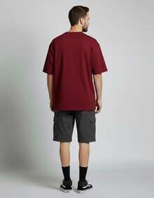 Kit 03 Men's Oversized T-Shirt High Neck Malhão Premium Fabric - 白色 灰色 紅色 - 查看 4