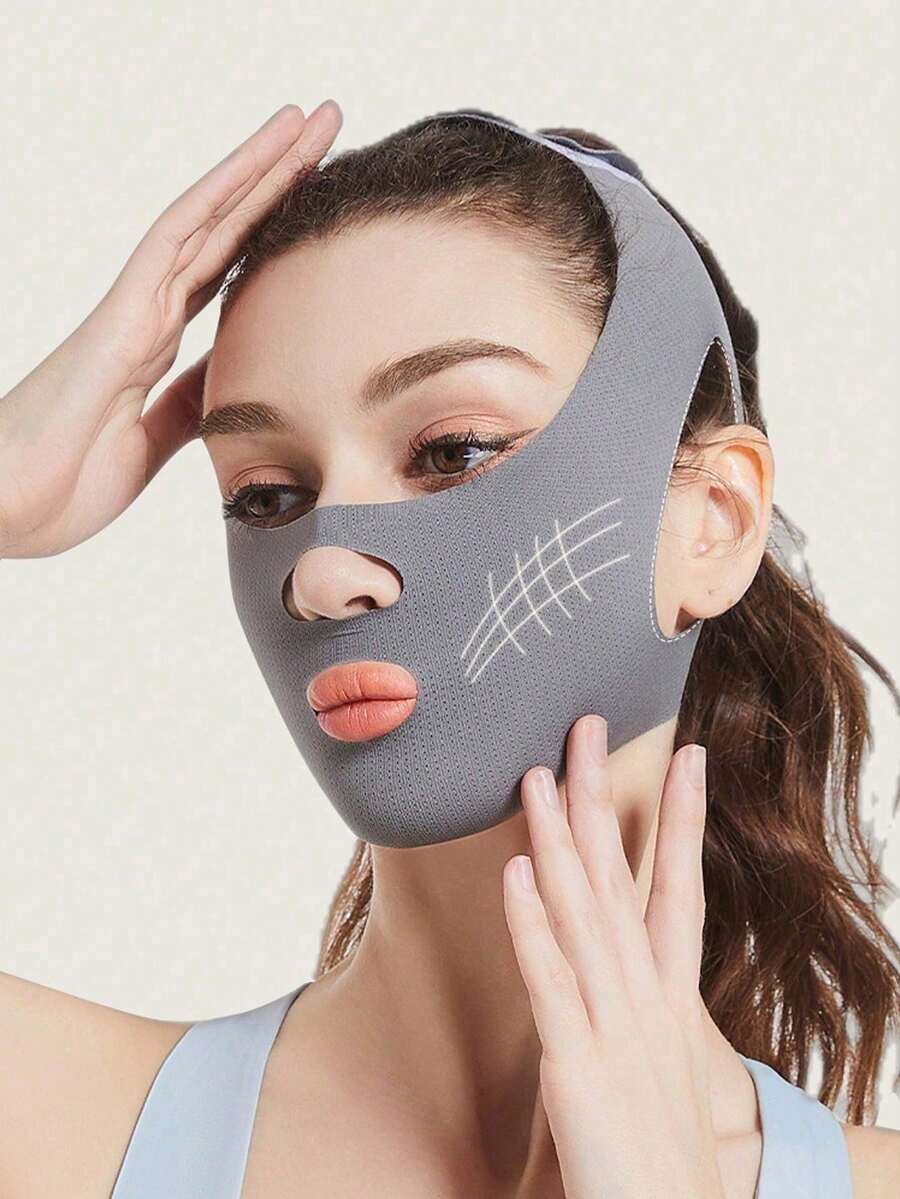 1 Pc Ladies Gray Day & Night Bandage Face Mask, Suitable For Daily Wear - A - View 1