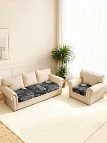 1 Pc Leaves Seater Cushion Cover Stretch Material Sofa Seater Cushion Cover Sofa Cover - Multicolor - View 8