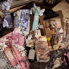 10张/包贴纸，书脊迷你风景系列，复古书籍主题烫金硬卡纸贴纸，可用作书签、剪贴簿用品、笔记本配件，也可用于装饰卡片、相框、电脑、手机壳、水杯、旧杂志、铅笔盒、行李箱、桌面装饰贴纸、返校季贴纸、文具趣味贴纸，适用于Kindle - 貼紙包 - 查看 10