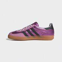 Adidas Originals GAZELLE 男女通用室内休闲运动鞋，低帮 JS1406 - 紫色 - 查看 2