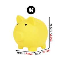 1pc Cute Cartoon Piggy Bank, Available In Blue/Pink/Red/Yellow/Nude/Gold, Durable Anti-Knock Coin Bank, Birthday Gift, Business Gift, Cartoon Coin Bank For Kindergarten, Children Gift, Coin Saving Box For Boys, Girls, Students, Back To School, New Year Gift - Multicolor - View 20