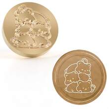 25mm Removable Brass Wax Seal Stamp With Cute Pattern, Suitable For Decorating Notebooks, Postcards And Gifts - A - View 23