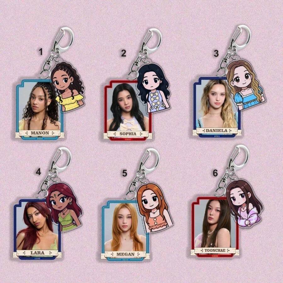 2026 New - 1pc KATSEYE Girl Group Merchandise, MANON Pendant, MEGAN Bag Charm, DANIELA Keychain - Birthday Gift, Holiday Gift, Perfect Gift - Multicolor - View 1