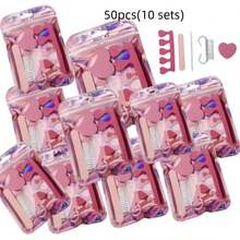 Bộ dụng cụ làm móng tay và móng chân 50/30/5 món, bao gồm dũa mút, dũa móng, que đẩy móng, cọ vẽ móng, phụ kiện làm móng, dụng cụ đánh bóng mini, bộ chuẩn bị móng giả, bộ chăm sóc móng di động | Bao bì nhỏ gọn | Bộ dụng cụ làm móng du lịch | Dụng cụ làm móng dùng một lần, Quà tặng, Quà tặng cho bạn bè, Quà tặng cho người yêu, Quà tặng ngày Valentine, Quà cưới - Màu hồng, 5 món (1 bộ) - Xem 9