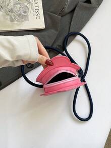 1 Pc Mini Children Personalized Ice Cream Cake Shape Messenger Bag Shoulder Bag Purse Portable Versatile Zip Closure Candy Bag - 8212# - View 8