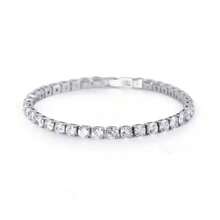 1 chiếc vòng tay pha lê lấp lánh thời trang, thiết kế unisex, thích hợp làm quà tặng cho Ngày Valentine, đám cưới, hẹn hò, cặp đôi, hoặc đeo hàng ngày. - Nhiều màu - Xem 8