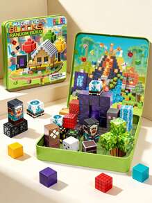 49-150Pcs Magnetic Building Blocks Game-Based Build Magwonder Cave World With Magnet Construction Toys STEM Sensory Gift For Boys Girls Birthday - Multicolor - View 1