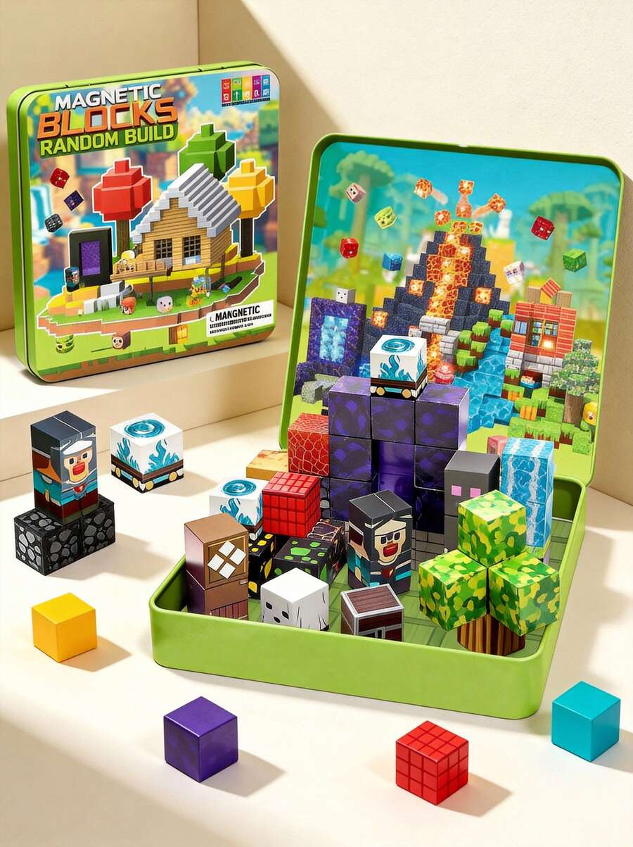 49-150Pcs Magnetic Building Blocks Game-Based Build Magwonder Cave World With Magnet Construction Toys STEM Sensory Gift For Boys Girls Birthday - Multicolor - View 1