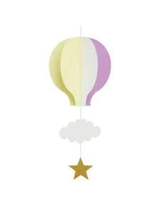 1/3/5/10 pièces Décorations de fleurs de montgolfière de couleur aléatoire, convient pour baby shower, célébration d'anniversaire, décoration de jardin, décoration de maison, décorations de montgolfière 3D suspendues, convient pour la décoration de fête en plein air, mariage - Multicolore - Voir 9
