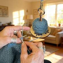 1pc Adjustable Portable Wrist Yarn Holder With Rotatable Wooden Container, Suitable For Storing Crochet Hooks And Handicrafts, Great For Crafters - Wrist Gauze Holder - View 5