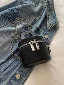 2026新款批发独特高品质化妆盒、迷你口红包、女士单肩斜挎包 - 黑色 - 查看 6