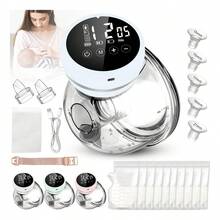 Extractor De Leche Eléctrico Manos Libres 3 Modos 12 Niveles - Rosa Pálido - Ver 4