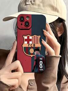 Balón de fútbol rojo azul del FC Barcelona Pedri.funda de teléfono Fundas compatibles con ,Apple,VIVO,OPPO,,, y Honor.Fabricadas en silicona TPU,ofrecen protección contra golpes y caídas. - Negro - Ver 3