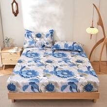 三件套3D印花床上用品，包含床笠和枕套（不含枕芯），100%涤纶面料，可机洗，现代简约家居床上用品 - 沐光 - 查看 10