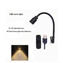 1 Stück Aquarium LED Scheinwerfer, Mini Landschaftsbeleuchtung, USB betrieben, hochhelle Desktop Fischbehälter Beleuchtung, Pflanzenwachstum Zusatzlicht, Klemmleuchte, einstellbarer Beleuchtungswinkel (15°/30°/45°), Aluminiumlegierung Lampenkopf, 360° flexibel drehbares Lampenrohr, 3-Farben Dimmen. Geeignet für Aquarium Pflanzenfarbverbesserung, Reptilienbeleuchtung, Wohnzimmer Dekoration, Feiertage und Geschenke. - Schwarz - Übersicht 9